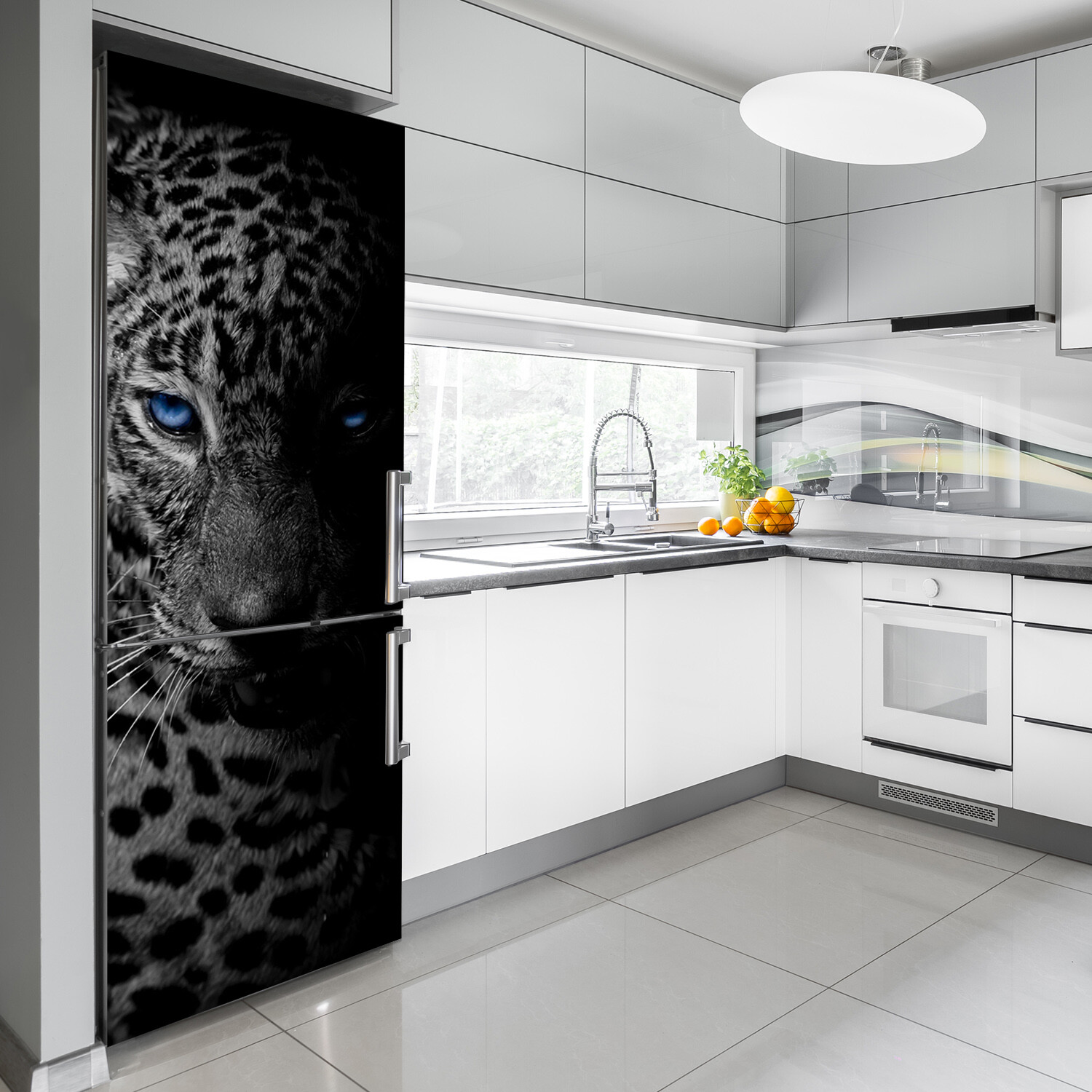 Removable Home Refrigerator Wall Sticker Magnet Decor Bedroom Animals leopard