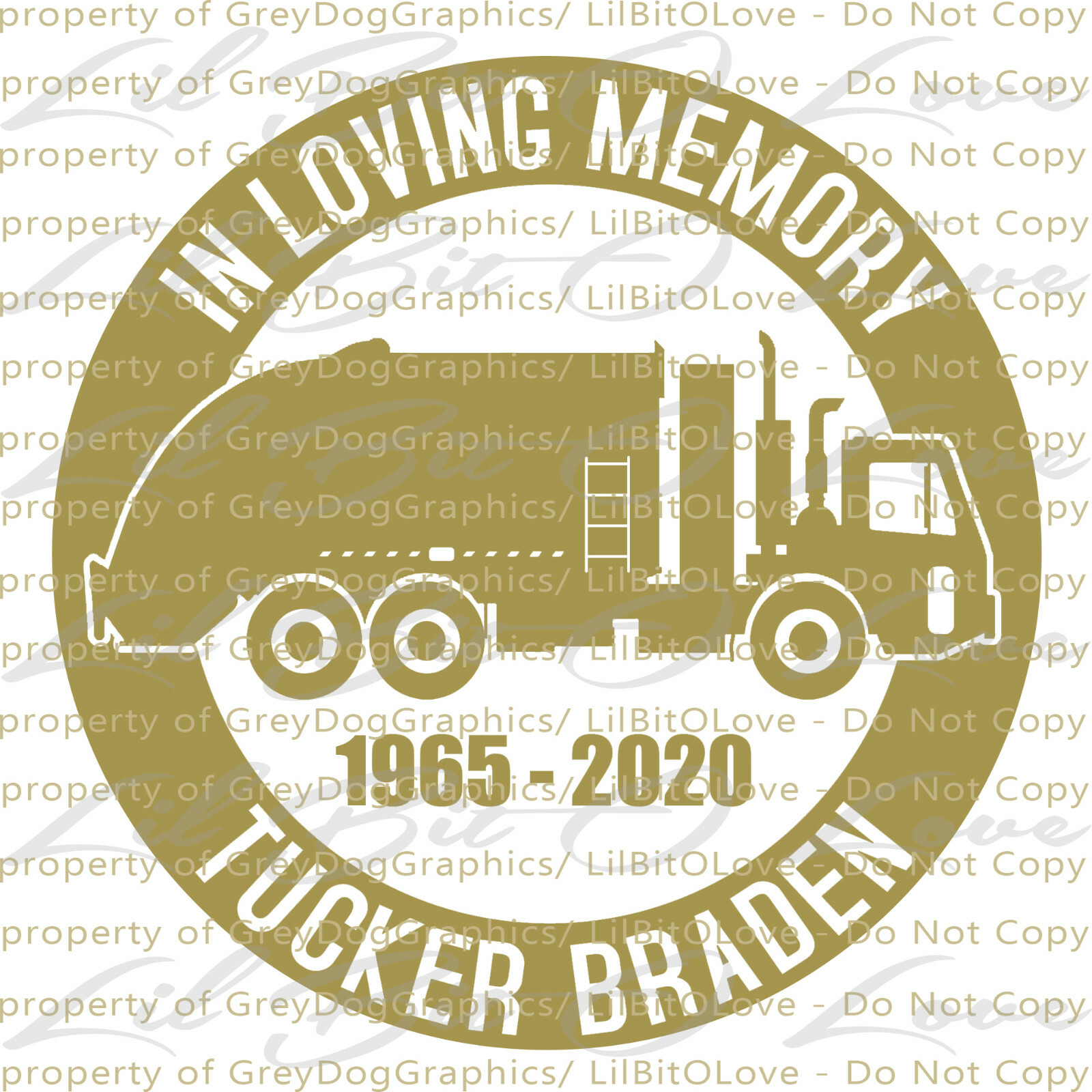 In Loving Memory Garbage Truck Trash Rubbish Recycling Vinyl Decal Sticker
