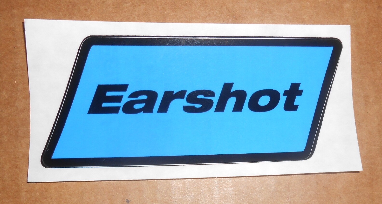Earshot Letting Go Sticker Promo 5.5×3 Metal (blue)