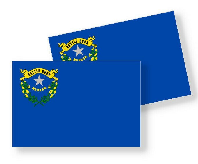 Nevada State Flag – Set of 4 Vinyl Sticker / Adhesive Decals Various Sizes