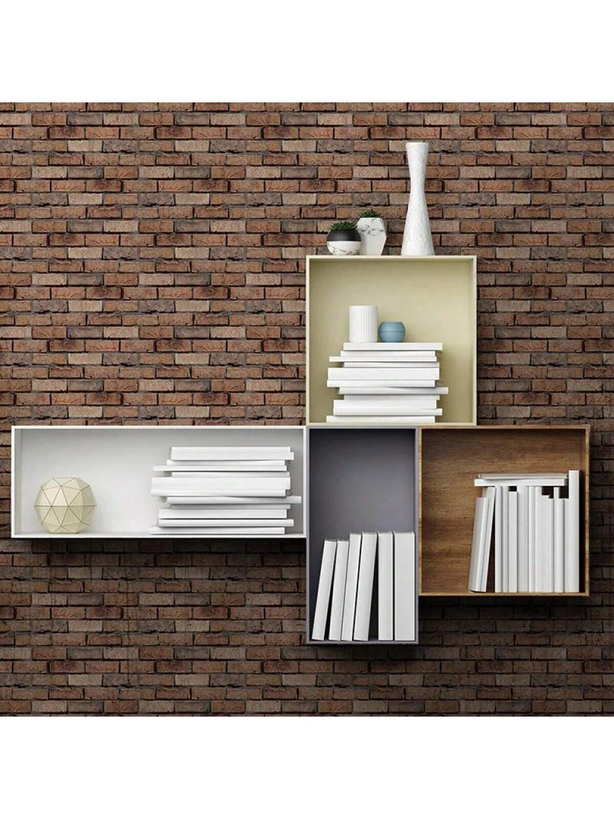 10PCS 3D Brick Wall Stickers Waterproof Wall Panels Peel And Stick Self Adhesive