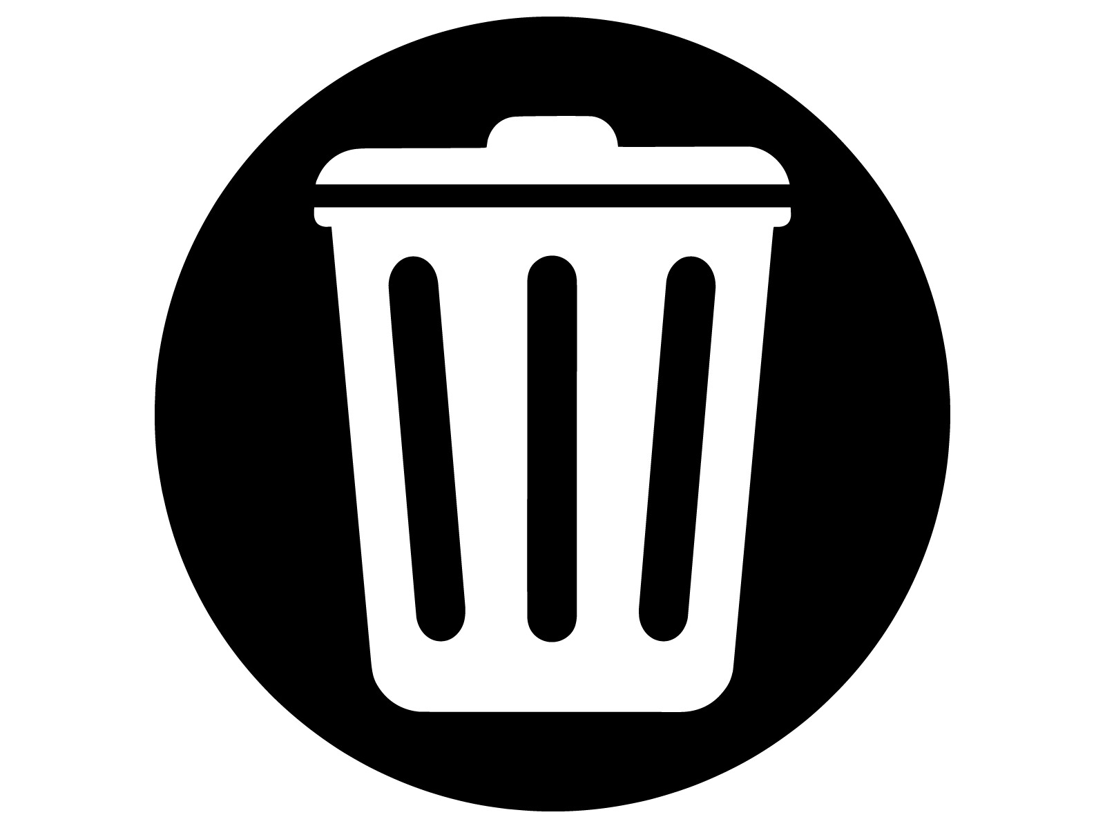 Trash Round Waste Basket Waterproof Vinyl Recycle Sticker