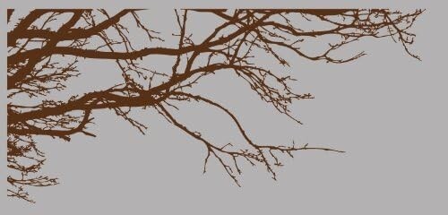 Innovative Stencils Brown Tree Top Branches Wall Decal Vinyl Sticker 100″ W 44″