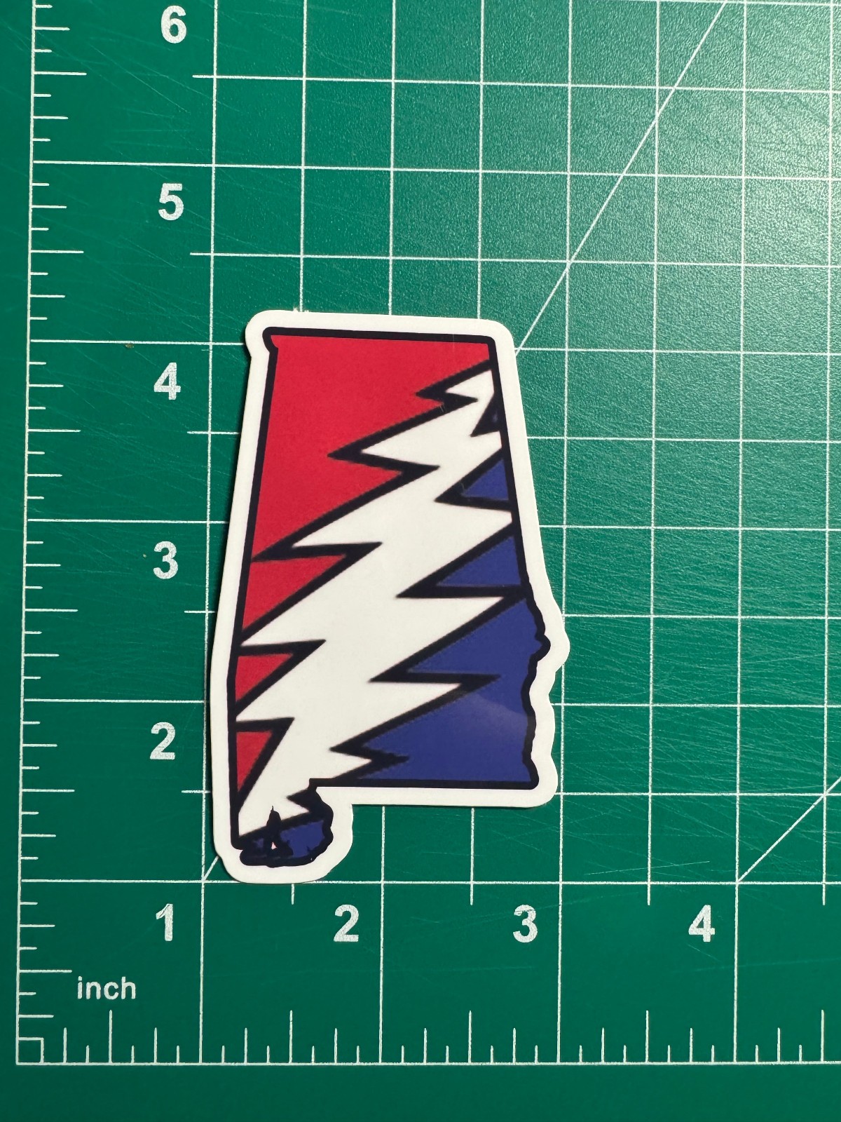 Alabama Stealie – Grateful Dead – Laminated Vinyl Sticker – 2″x3″