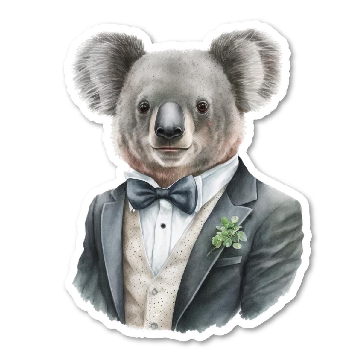 Koala Vinyl Sticker, Water Resistant, Water Bottle, Laptop, Indoor use, 2 sizes