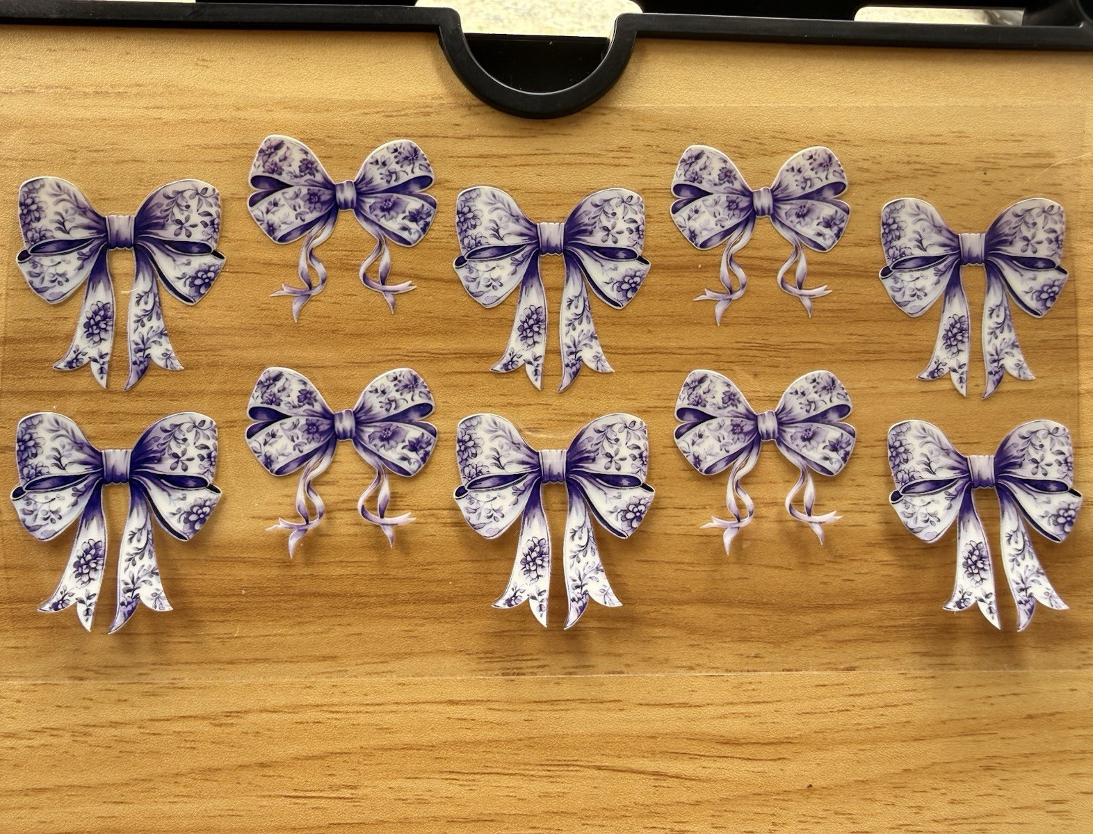 Purple & White Bow UV DTF Wrap 16 oz