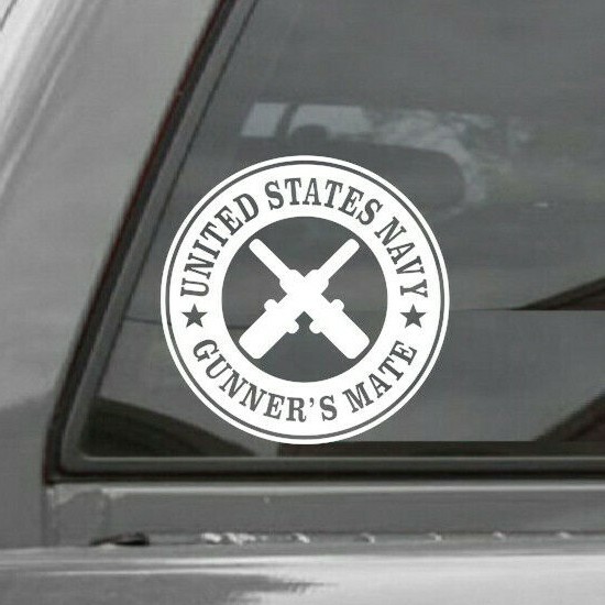 GUNNER’S MATE Vinyl Window Decal UNITED STATES NAVY