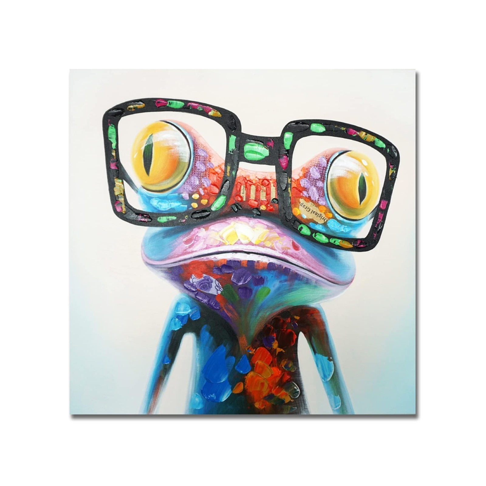 SEVEN WALL ARTS Frog Canvas Wall Art Colorful Animal Painting Pictures Happy …