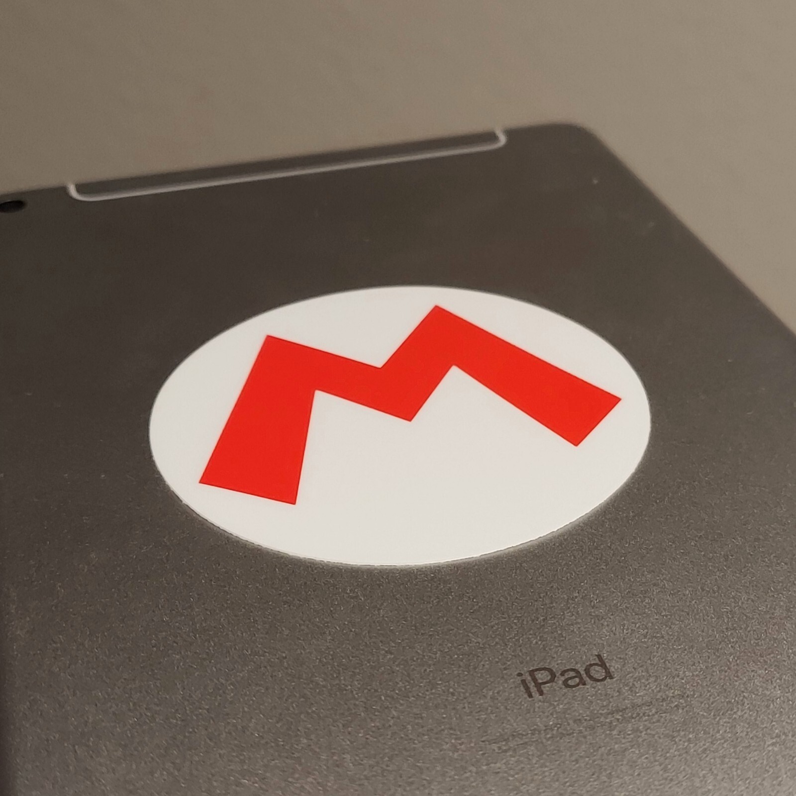 Super Mario Bros “M” Letter Bright Red Logo 3″ Round Circle Vinyl Sticker Decal