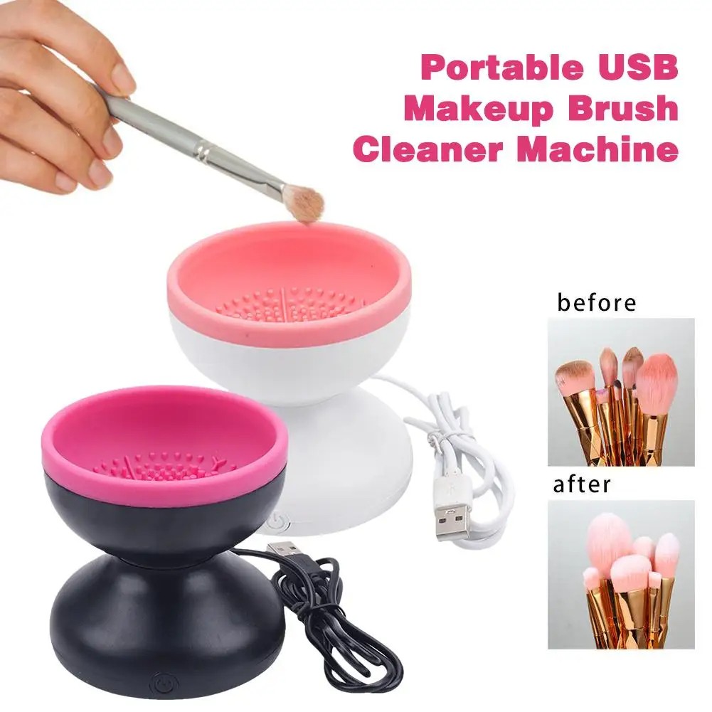 Electric Makeup Brush Cleaner Machine Portable Automatic USB Cosmetic Brush Clea