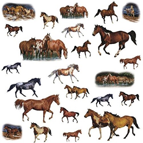 WILD HORSES 24 Wall Stickers Room Decor WESTERN Ranch Decals Farm Decorations