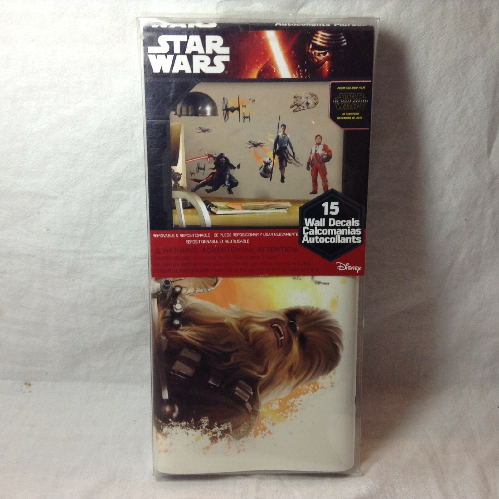 New STAR WARS VII Wall Decals Episode 7 Stickers Rey Chewbacca R2D2 BB8 Decor