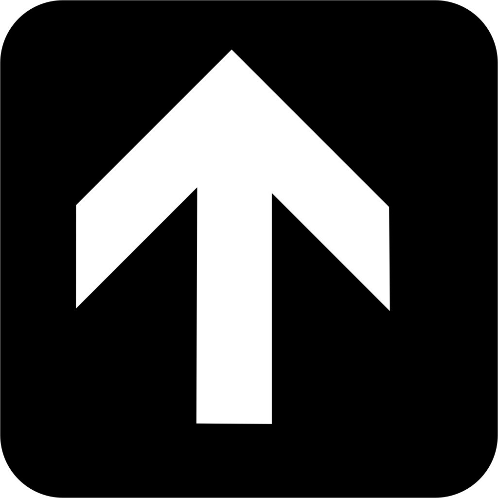 Arrow Up International Symbol Window Wall Vinyl Decal Sticker