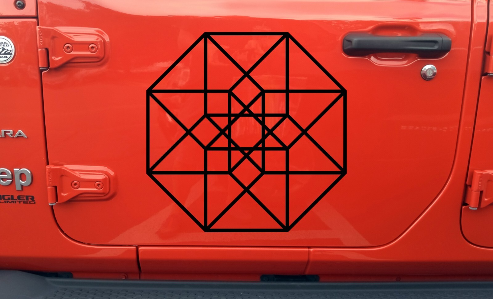 Tesseract Hypercube Vinyl Decal – Cube Geometry – Die Cut Sticker