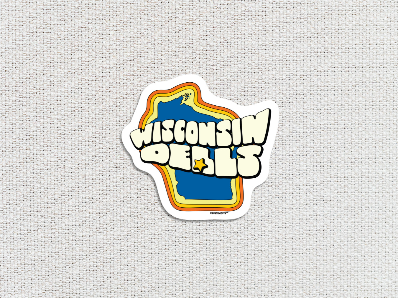 WISCONSIN DELLS WISCONSIN STATE MAP STICKER TRAVEL DECAL