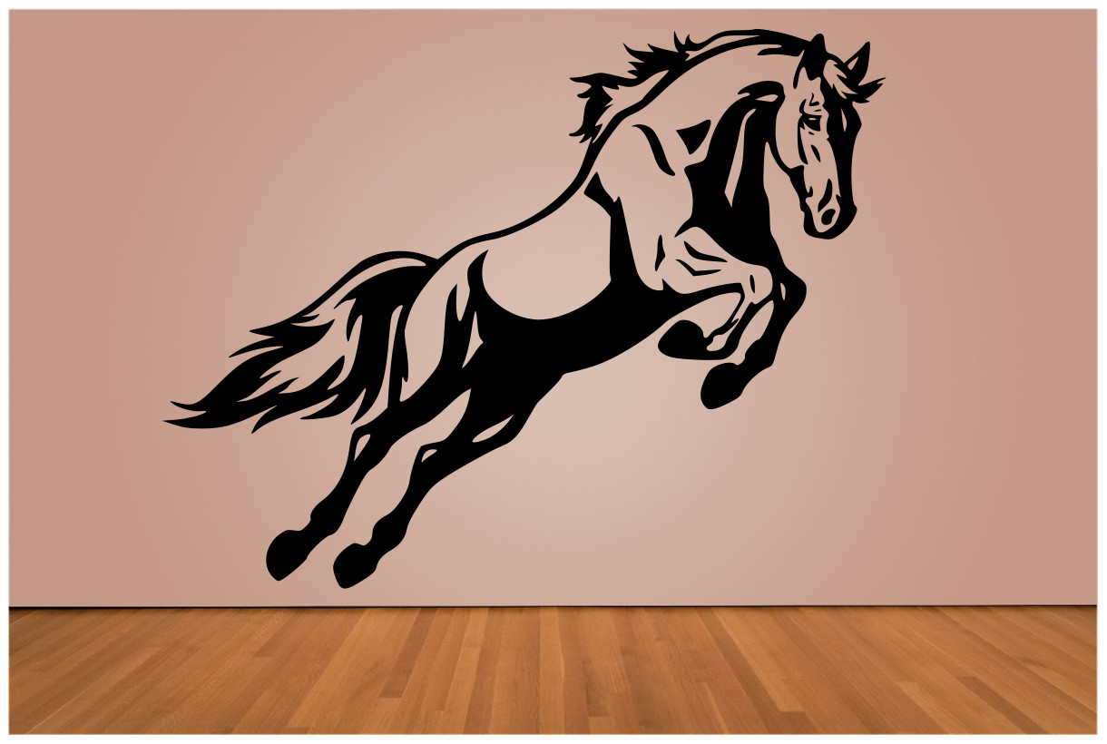 HORSE LARGE Clipart Wall Vinyl Decal Mural Art 22×28″ Home Decor COUNTRY WESTERN