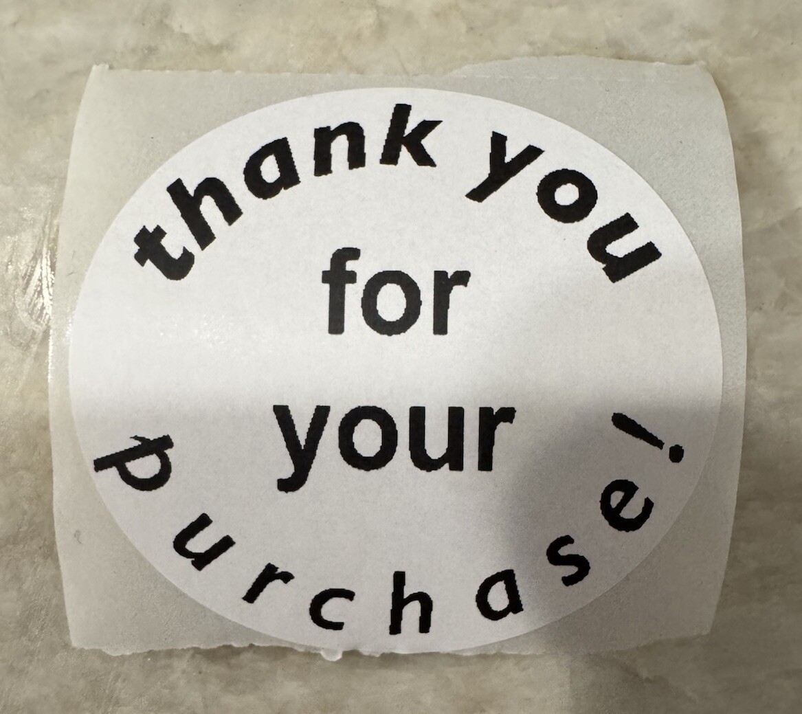 10 “Thank You For Your Purchase” (10 Pack) Stickers Shipping Supplies 2 X 2