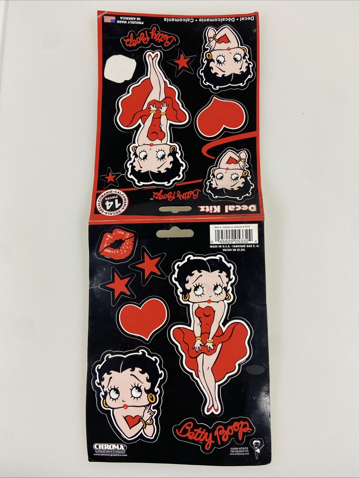 Betty Boop 13 of 14 Piece Decal Kitz 2009 by Chroma Graphics. 8″x6″ Card #5332
