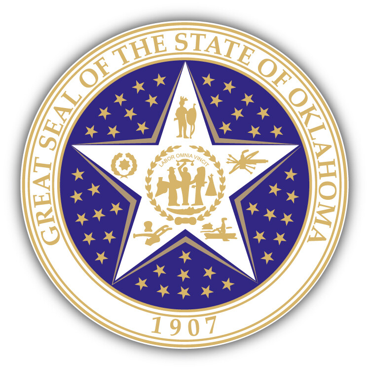 Oklahoma Seal Car Bumper Sticker Decal