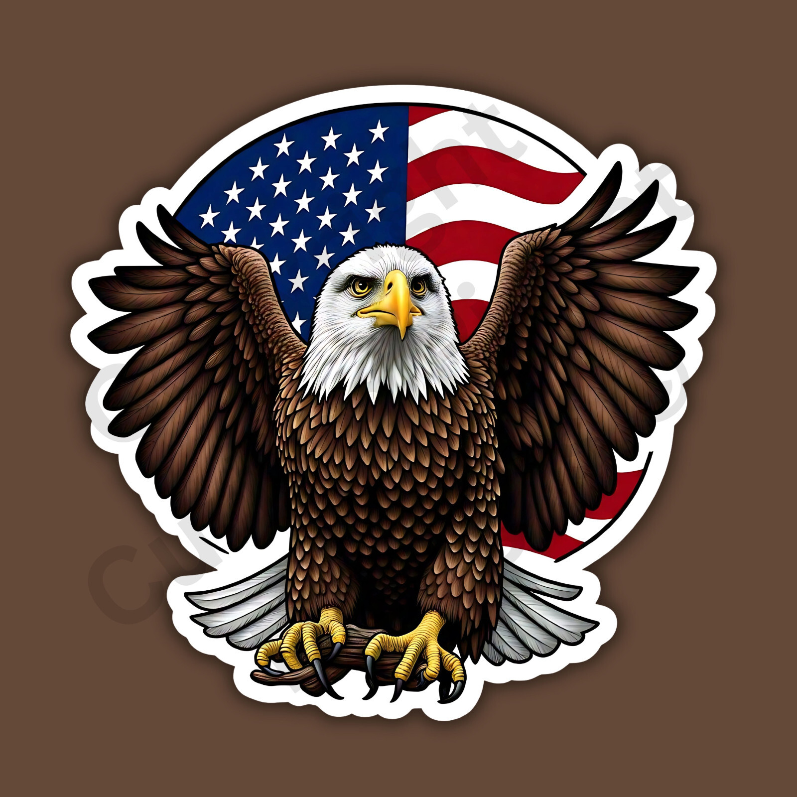 American Eagle Flag Patriotism USA Freedom Independence 3″ Vinyl Sticker