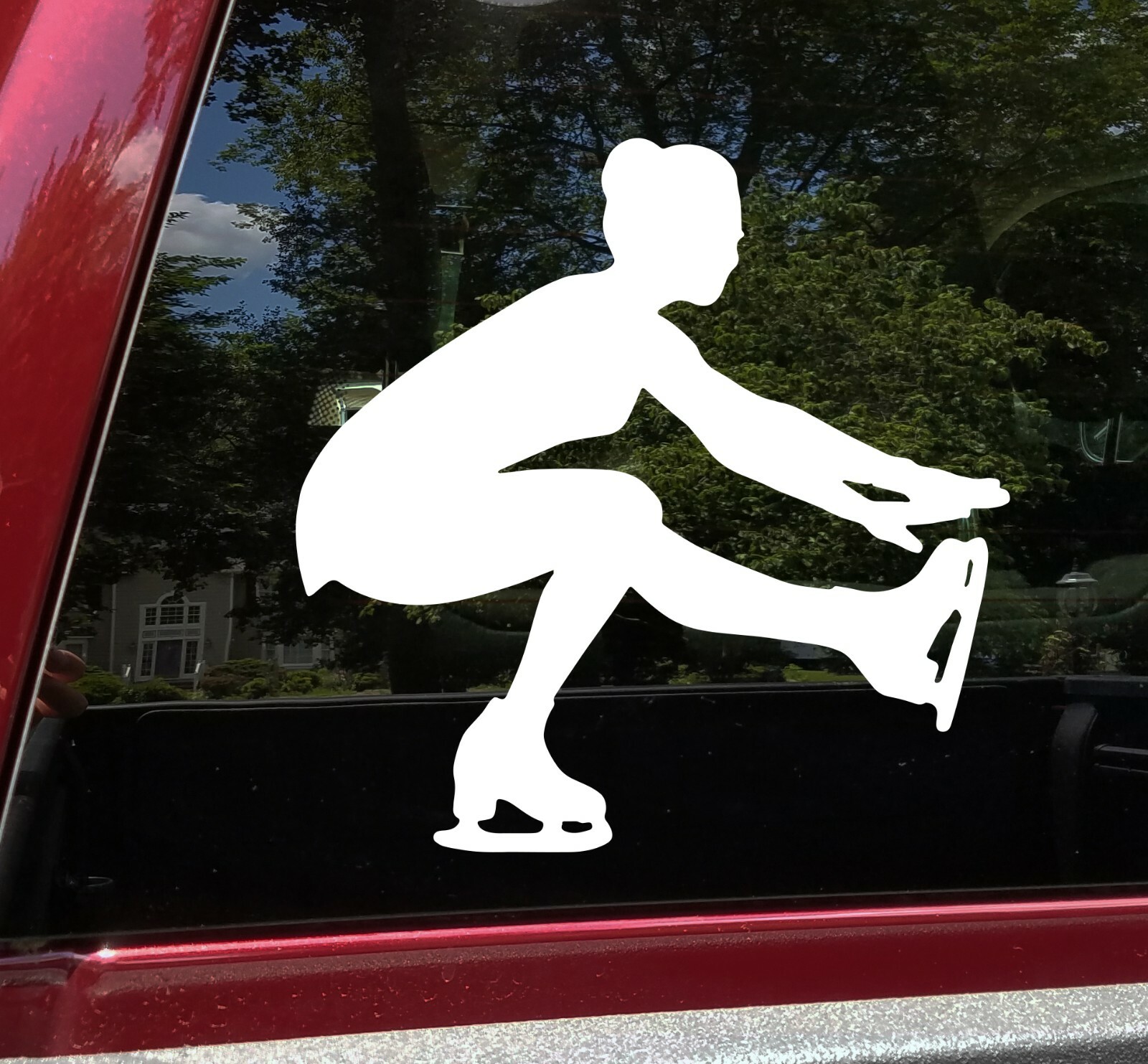 Ice Skater Figure Skating Vinyl Decal Window Sticker Athlete Sports Gift V2