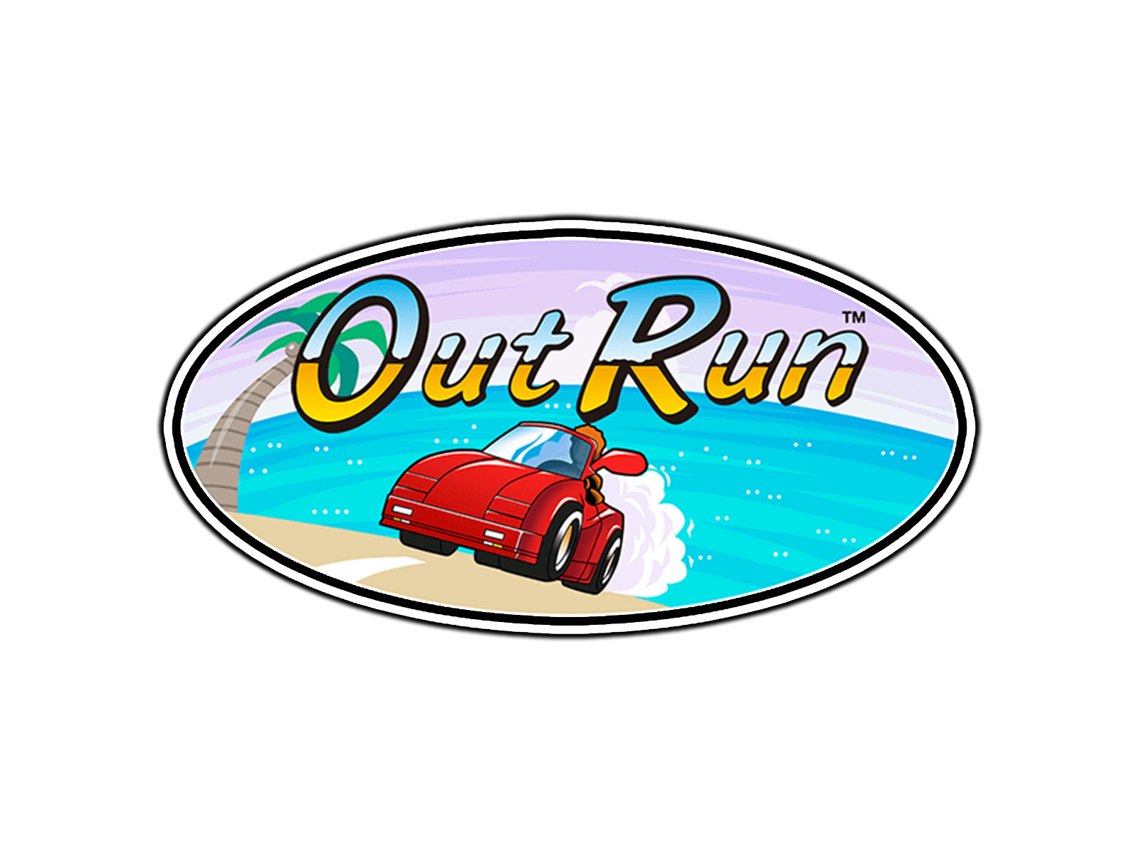 Out Run Arcade Logo #2 Retro Gaming Sticker Waterproof Vinyl Decal Die-Cut Car