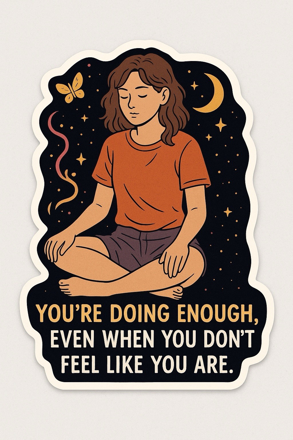 Motivational Cosmic 3″ Sticker You’re Growing Quietly Healing Growth Self Love