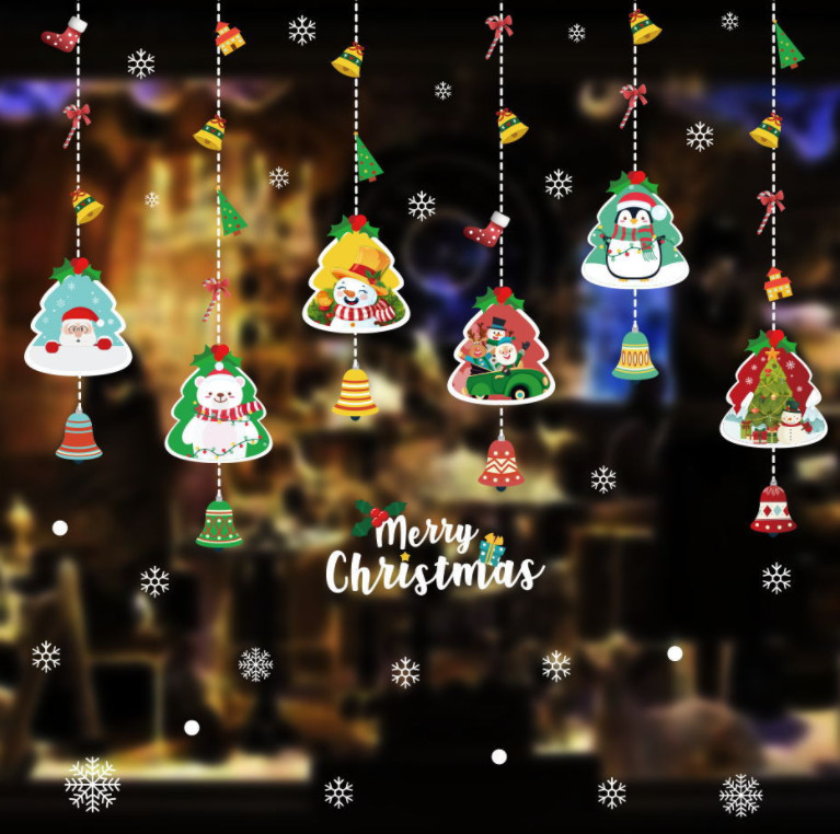 Merry Christmas Removable Tree Santa Claus Shop Window Wall Stickers Decor USA