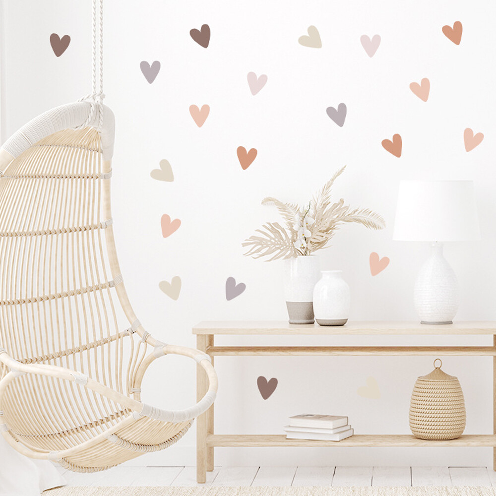36pcs Hearts Creative Door Wall Decal Sticker For Children Baby Girls Boys Room