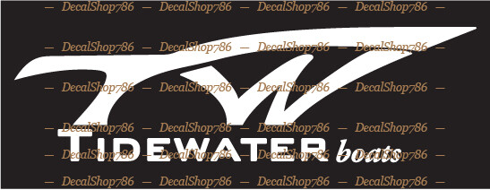 Tidewater Boats -Outdoor Sports- Car/SUV/Truck Vinyl Die-Cut Peel N’ Stick Decal
