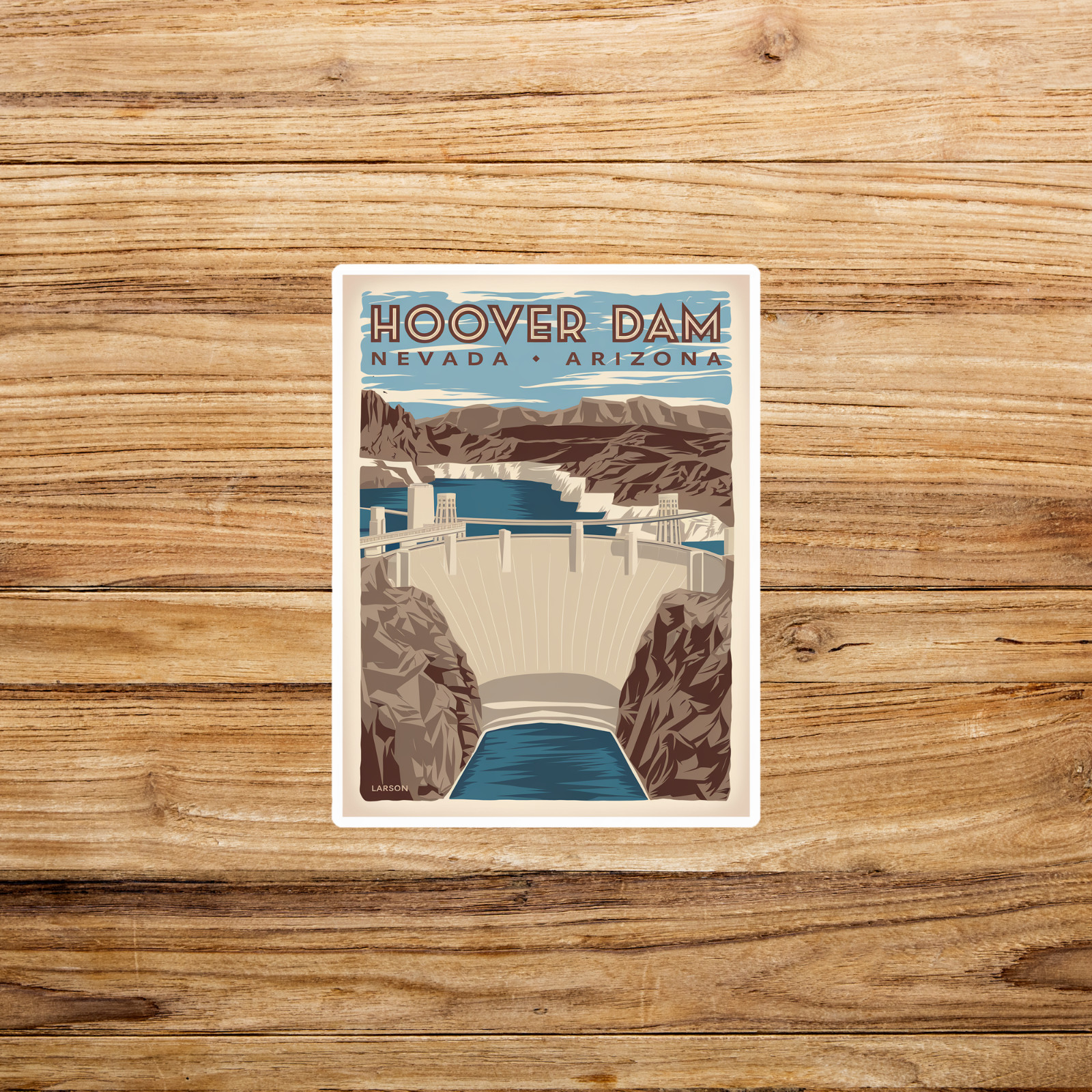 Vintage Hoover Dam Nevada Arizona Travel sticker Print Wall Art Decor #3043