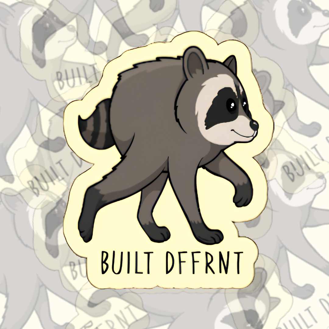 Jimothy: Built Different 3″ Holographic Sticker