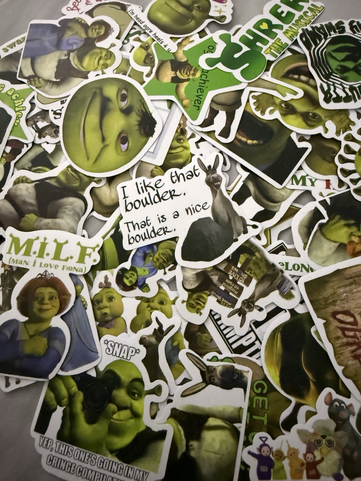 10 Random Funny Shrek Themed Stickers