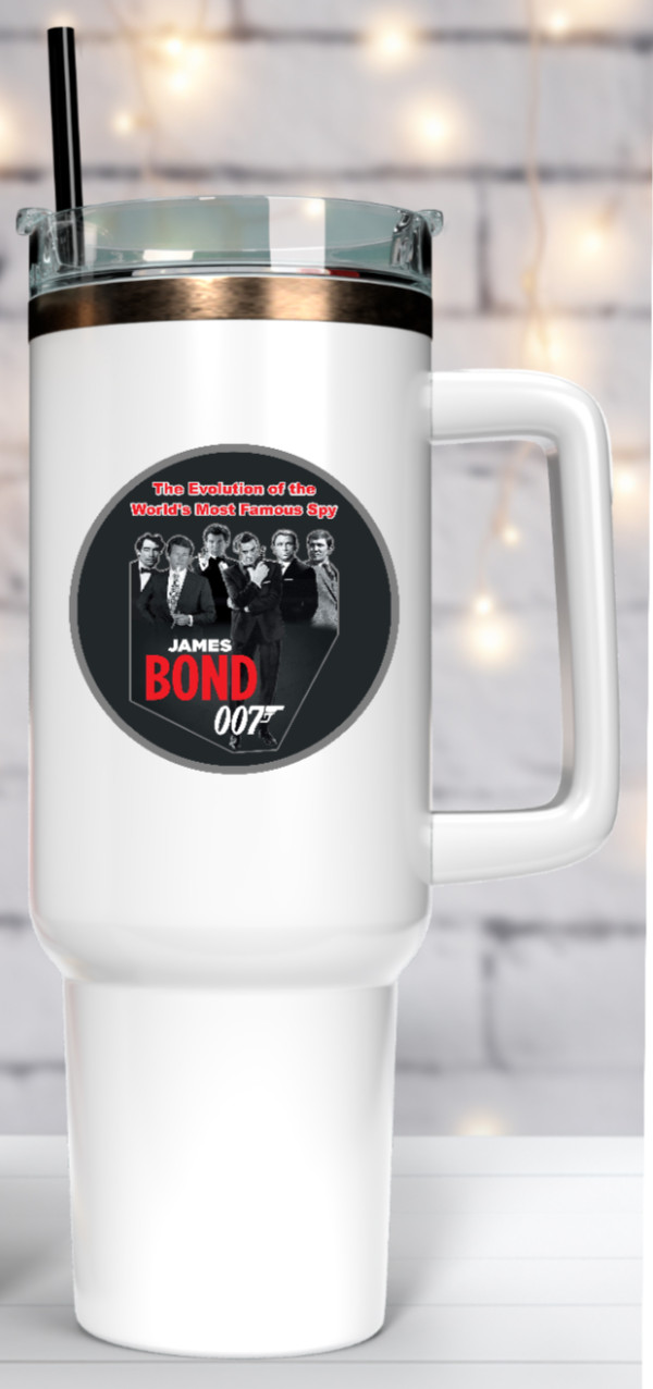 James Bond (Evolution) – 4″ Handmade Vinyl Decal Sticker Vehicle Laptop Cooler