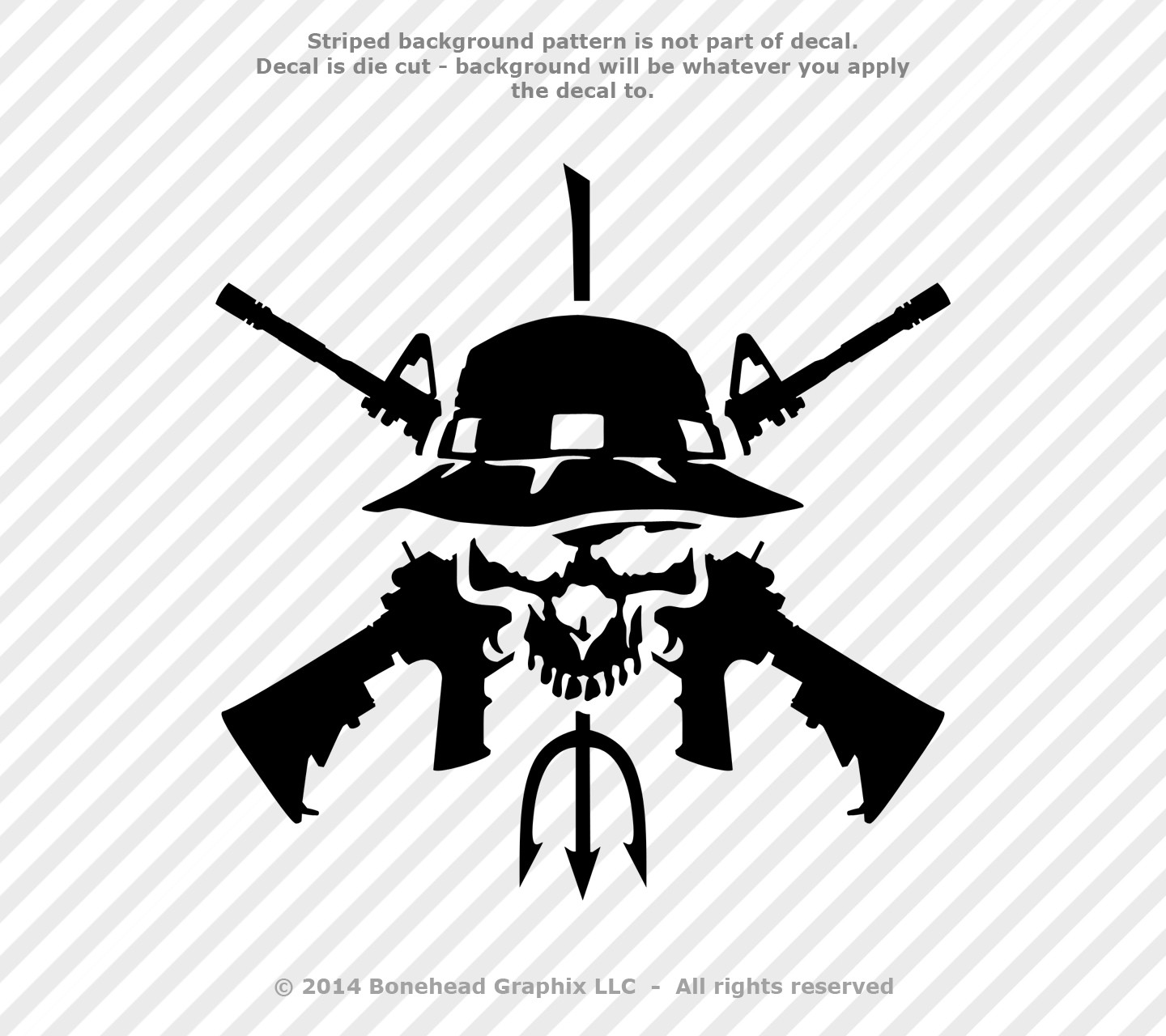 Seal Skull Military Special Forces Vinyl Decal Sniper Combat Vet – 25 Colors