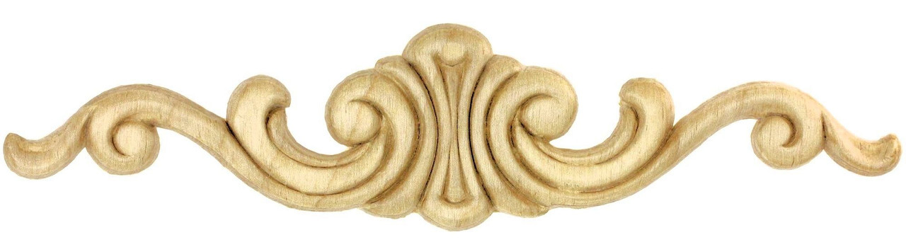 (5 Pack) 8-1/4 inch x 2 inch Birch Wavy Decorative Crown Applique