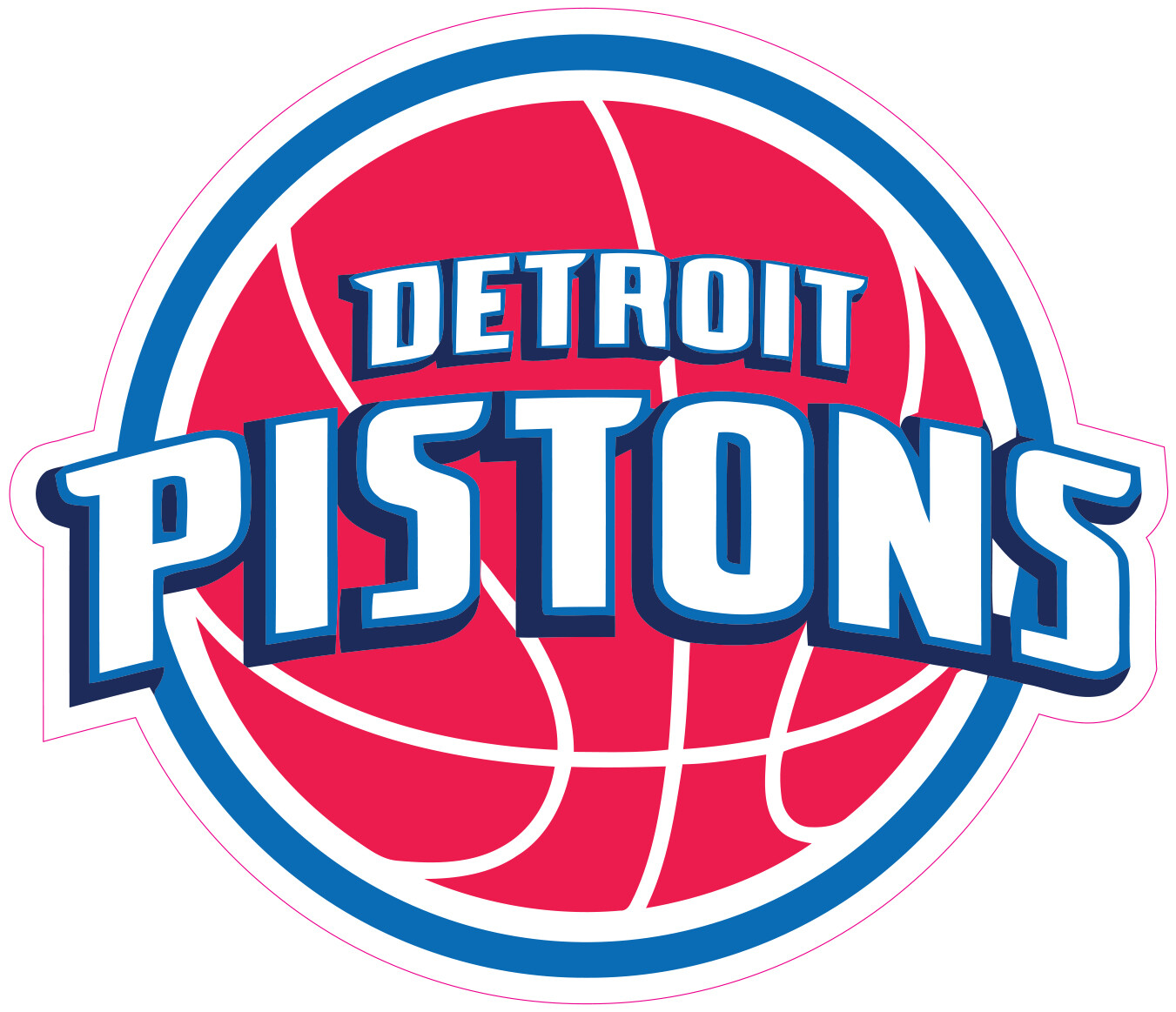 Detroit Pistons Basketball Vinyl Decal Sticker Car Truck Bumper Tumbler Mug