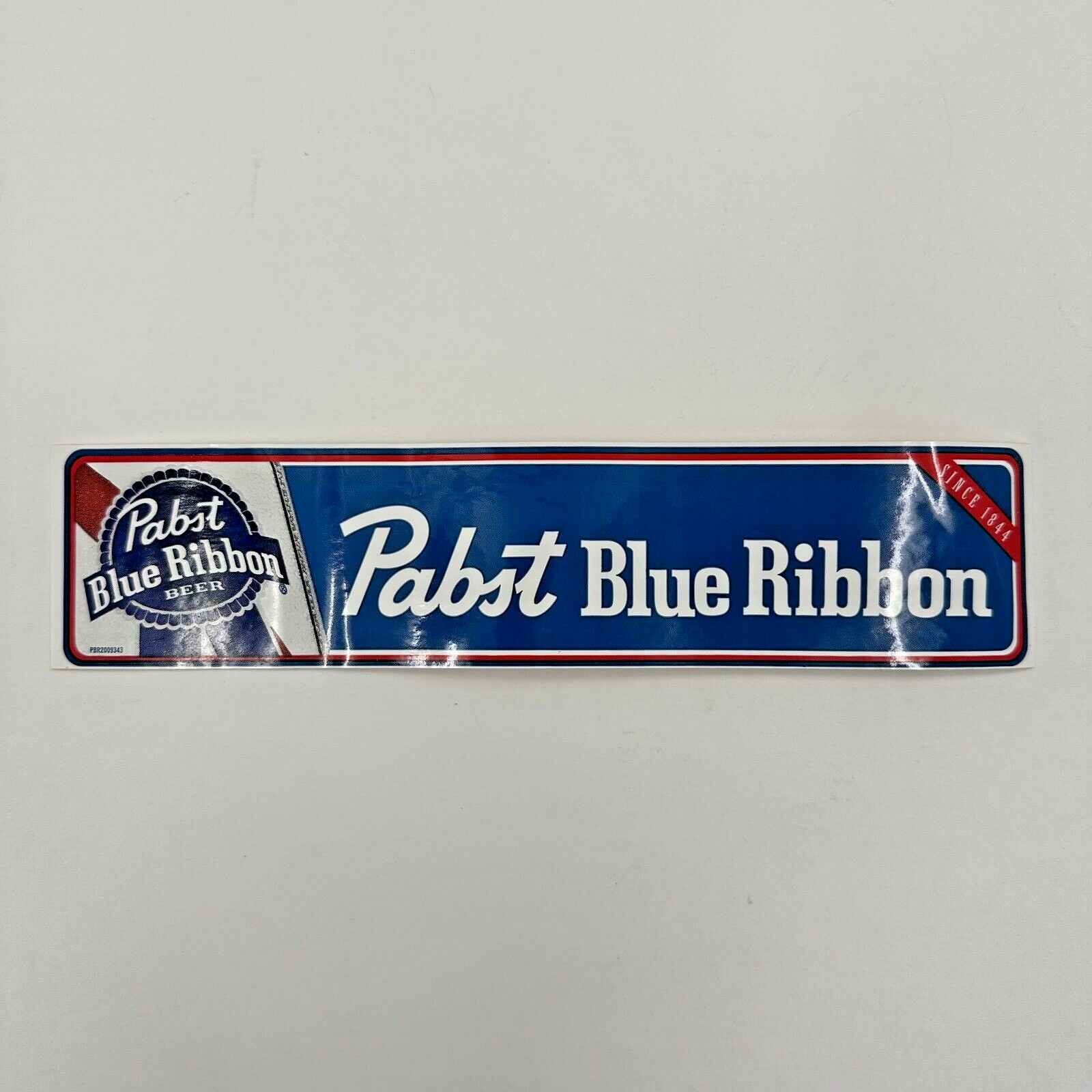 Vintage PBR Pabst Blue Ribbon Beer Logo Advertising Vinyl Bumper Sticker Decal