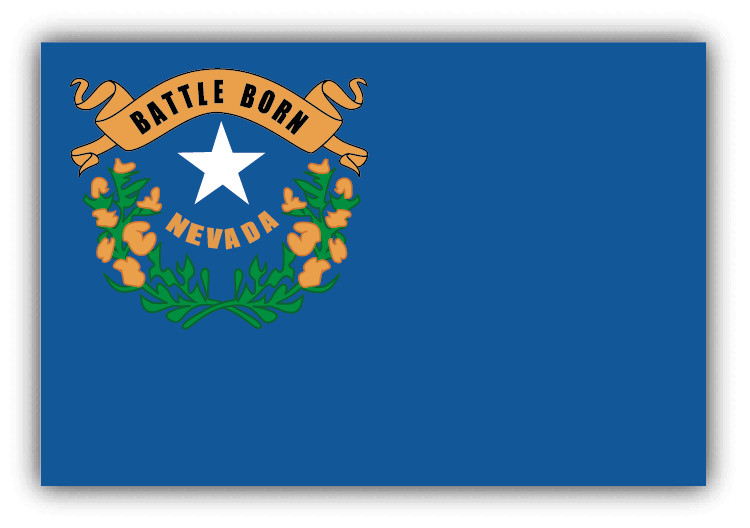 Nevada State Flag Car Bumper Sticker Decal