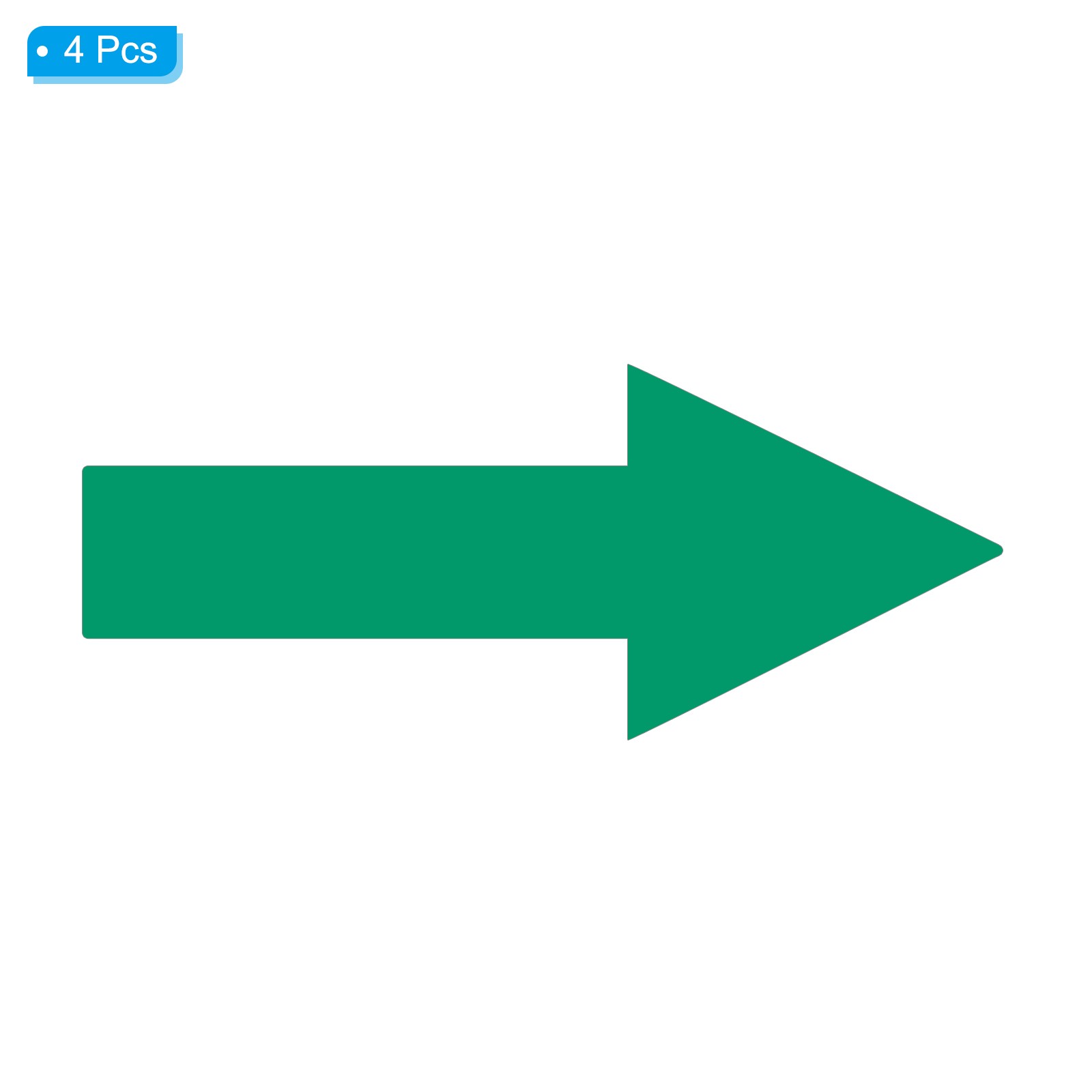 Arrow stickers 12×5 cm, 4pcs for floor indications, green