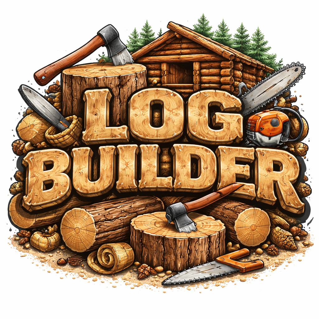 Log Builder Sticker | 3” UV DTF Decal | Log Cabin Builder Sticker | Timber Const