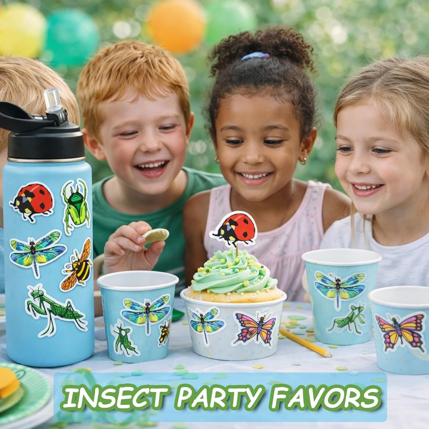 Bright and Durable Insect Stickers – 50PCS for All Your Creative Needs