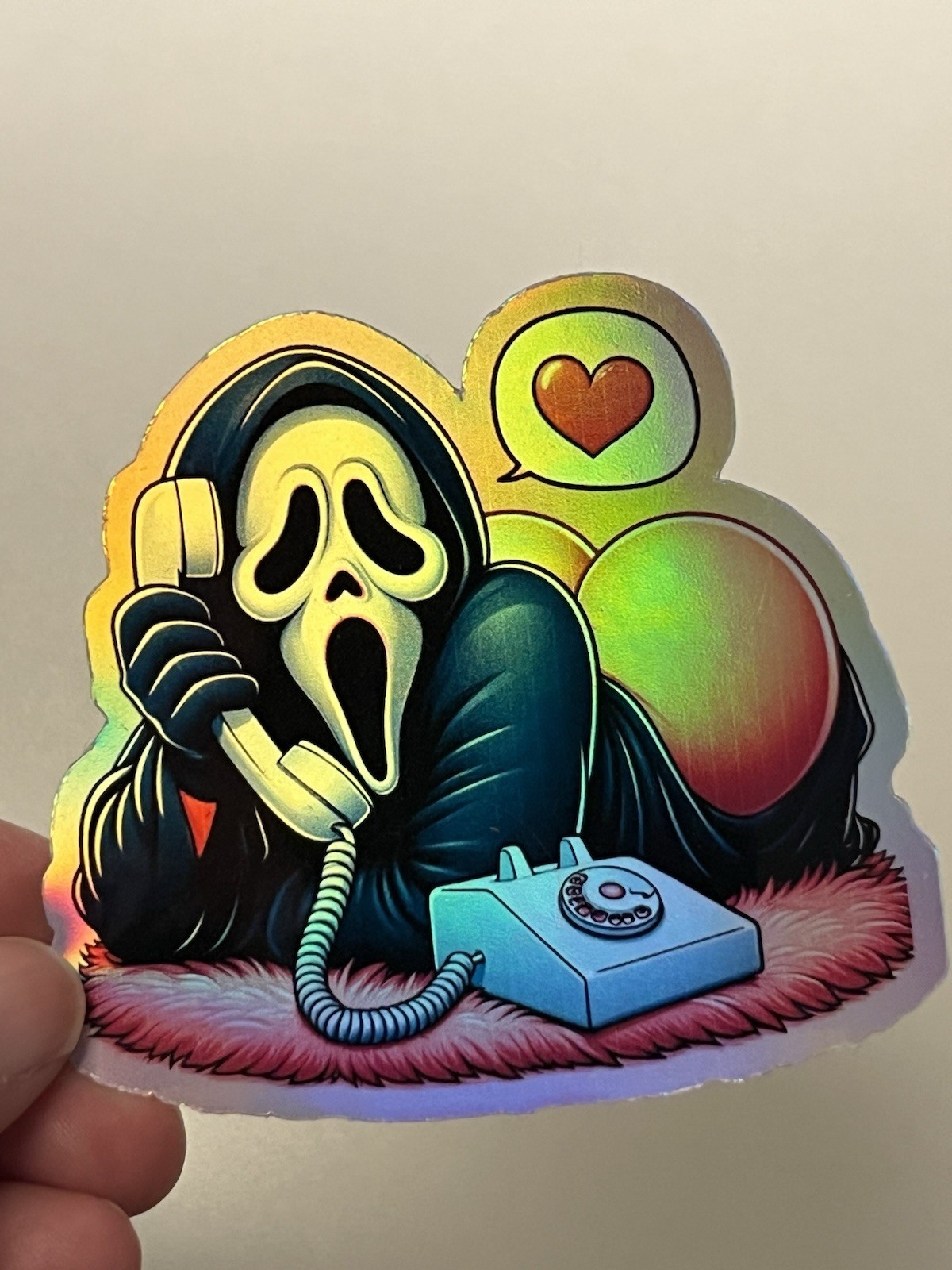 Ghostface Bootycall Holographic Waterproof 3 Inch Sticker