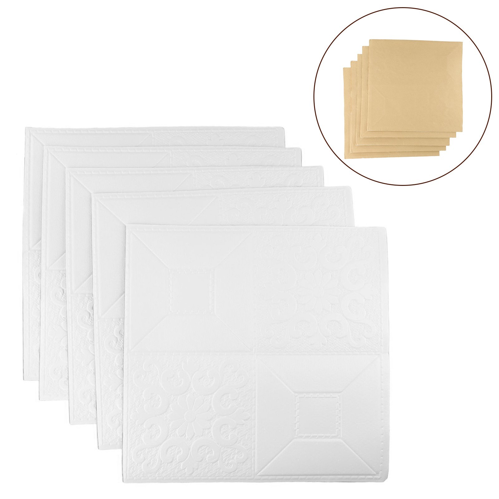 3D Self-Adhesive Tile Stone Brick Wall Sticker Soft Foam Panels Home Decor X10