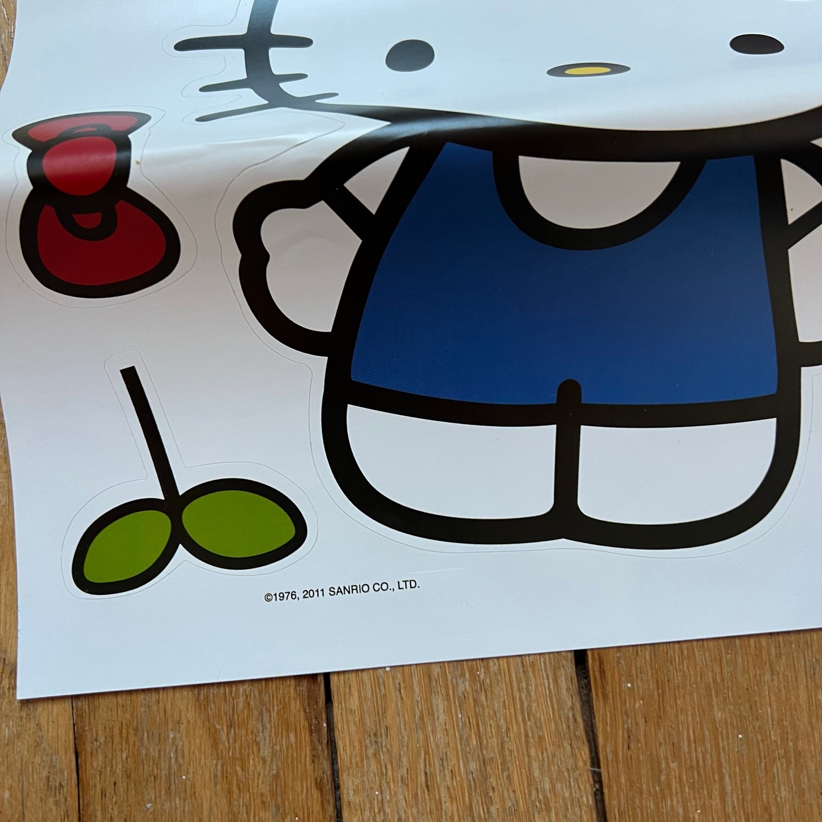 Hello Kitty Large Vinyl Wall Decal Sticker Sheets Sanrio Retro 2011 9″x7.5″