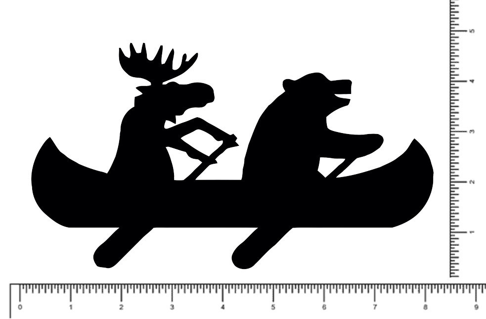 Bear & Moose 8.25″ x 5″ Vinyl Die Cut Decal, Waterproof, Durable Outdoor