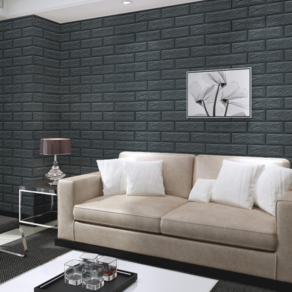 10/20Pcs 3D Tile Brick Wall Sticker Self-adhesive Foam Panel Wallpaper 38.5*35CM