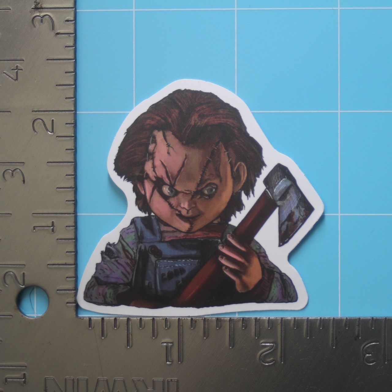 Child’s Play Sticker (CHUCKY) Horror Movie, Matte PVC Decal