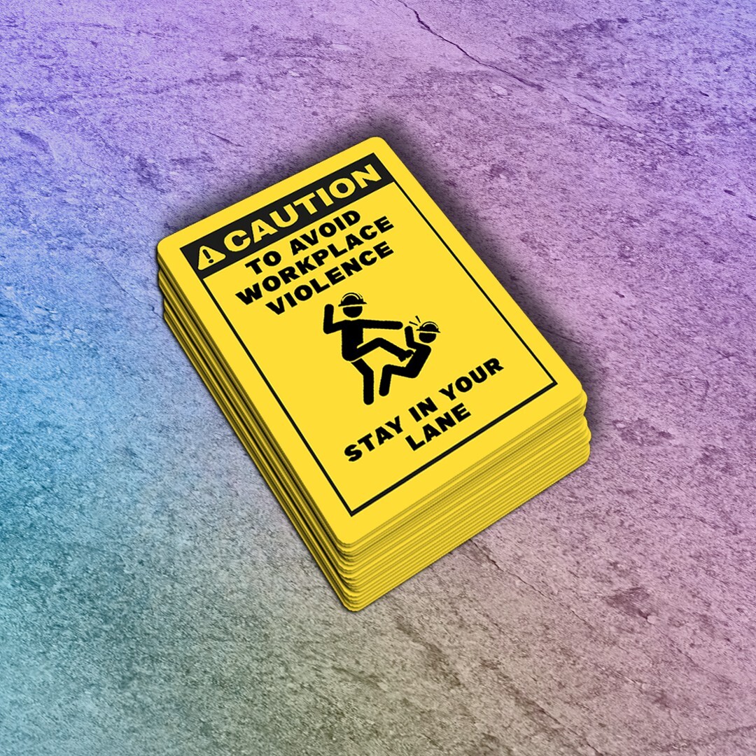 Funny “Stay in Your Lane” Workplace Humor Vinyl Sticker