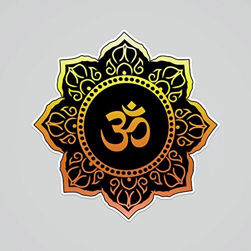 CMI PD240 2-Pack OM Symbol Black Gold Flower Decal Sticker | 5.5-Inches by